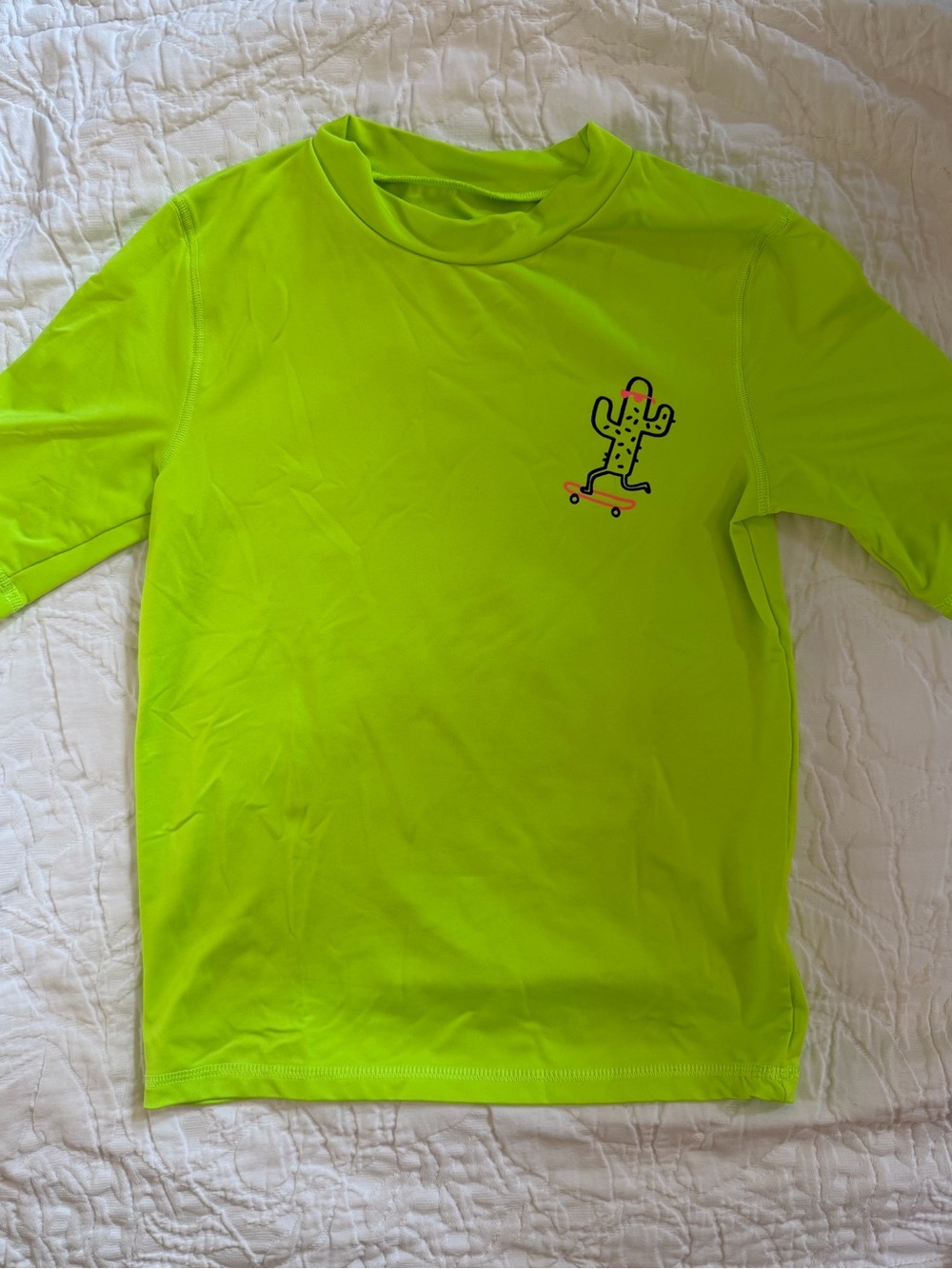 Cat & Jack - Neon Green Kids Short-Sleeve swim shirt
